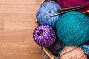 Beautiful colorful  background Knitting 