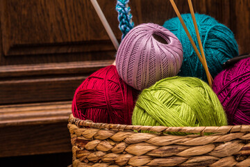 Beautiful colorful  background Knitting 