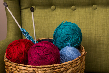 Beautiful colorful  background Knitting 