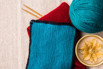 Beautiful colorful  background Knitting 