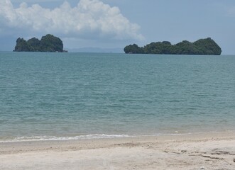 Two tropical jungle islands off the coast of Langkawi, Malaysia