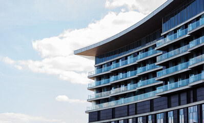  building of a modern hotel