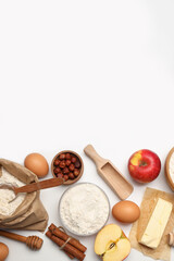 Concept of cooking cake, space for text