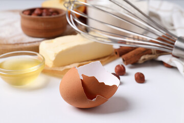 Concept of cooking cake or pie, close up