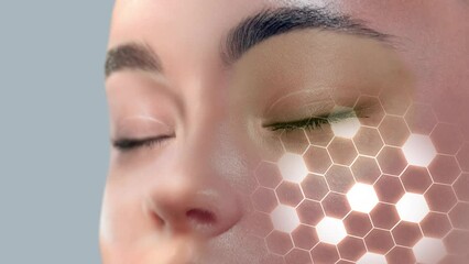 Shows the function of the serum that enters the skin. and moisturizing the skin leaf 3d model