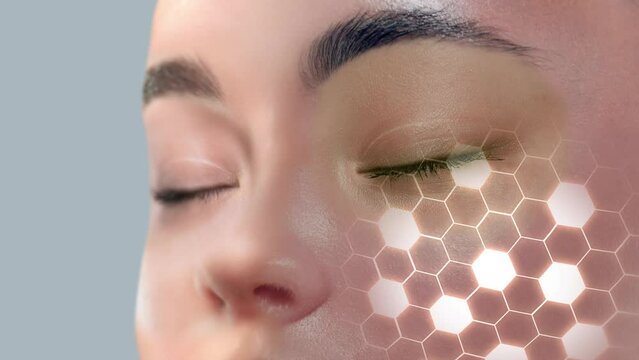 Shows the function of the serum that enters the skin. and moisturizing the skin leaf 3d model