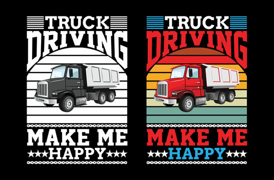 Truck Driver T Shirt Design