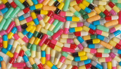 colorful background of capsule 