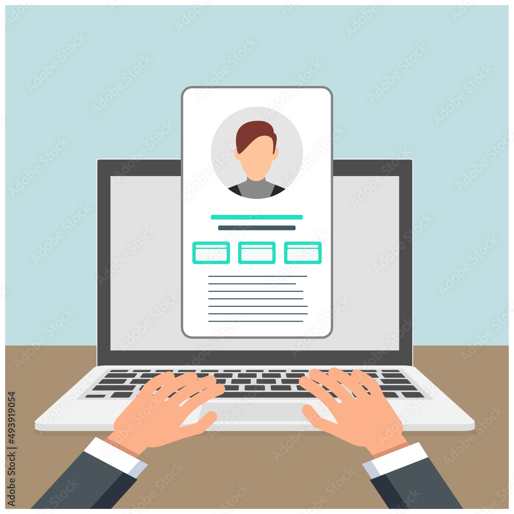 Poster login authentication concept on laptop screen. notebook and online login form.