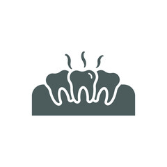 Dental, dentistry, gum, teeth icon. Gray vector design.