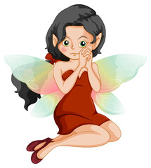 Beauty fairy on a white background