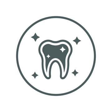 Dentistry, gum, service, tooth icon. Gray vector sketch.