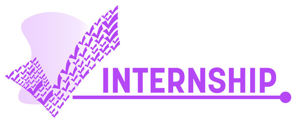 Internship Purple Tick Mark Textured Horizontal Horizontal 