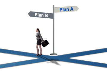 Concept of choosing between Plan A or Plan B