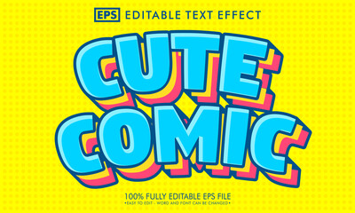 Editable text effect in comic pop art style