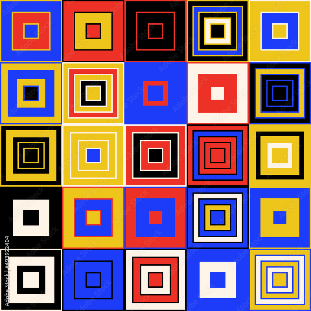 Poster line art vector graphic pattern made with abstract linear geometric shapes