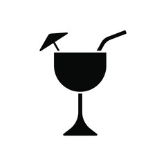 cocktail glass icon vector. symbols for drink menus, websites, banners, and more