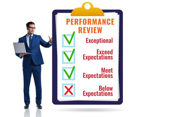 Employee annual performance review concept