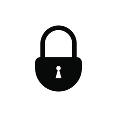 padlock icon vector. security symbol, locked, privacy document. simple flat icon