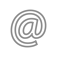 Obraz premium Email sign in line style