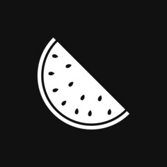 Watermelon icon on grey background