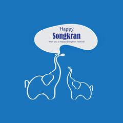 Vector illustration of Happy Songkran festival banner