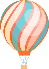 Naklejka premium Hot Air Balloon Colorful Illustration