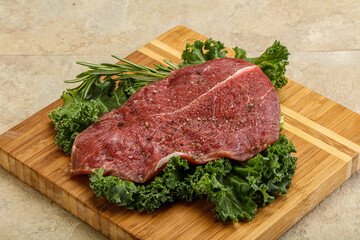 Raw beef steak for grill