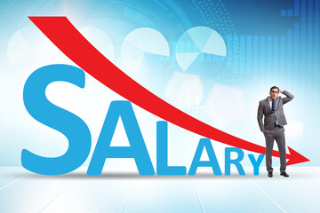 Salary inflation concept in crisis