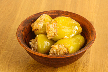 Bell Bulgarian pepper stuffed meat