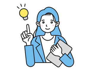 提案・案内・発表をする女性　人物のポーズイラスト　白背景のイラスト　ベクターのデザイン要素