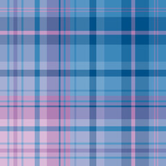 Seamless pattern in blue and light violet colors for plaid, fabric, textile, clothes, tablecloth and other things. Vector image.
