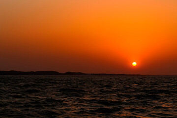 霞ヶ浦の夕焼け