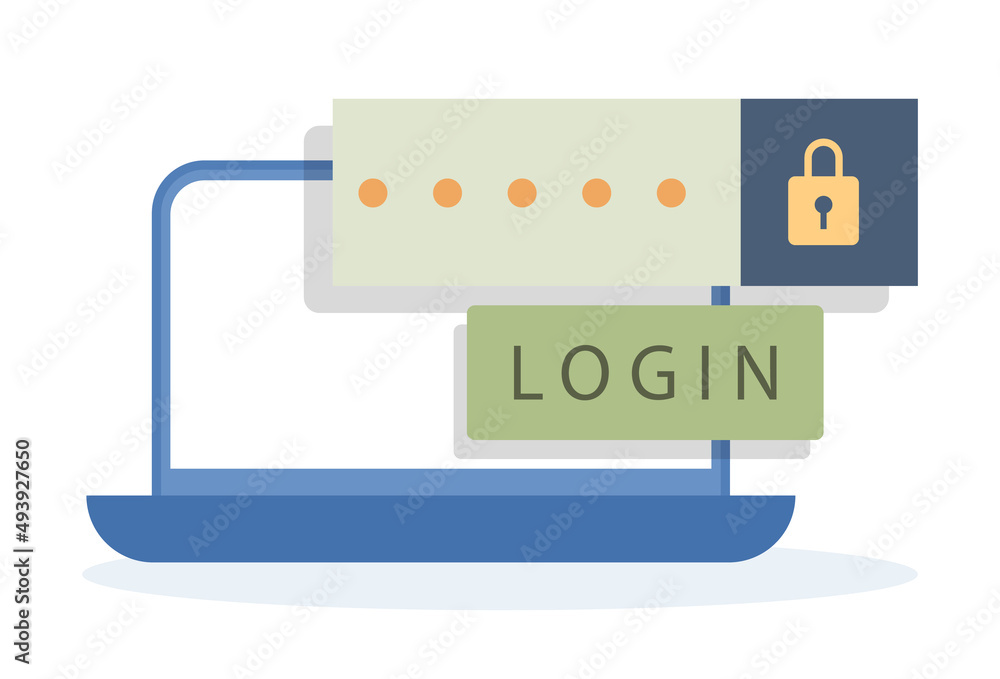 Poster cyber or web security. digital data protection and database safety