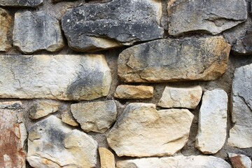 a sand-lime brick wall made of bricks with irregular surface