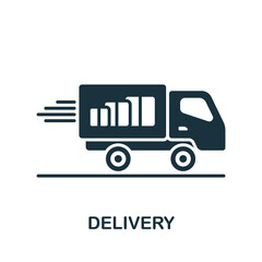 Fototapeta premium Delivery icon. Monochrome simple icon for templates, web design and infographics