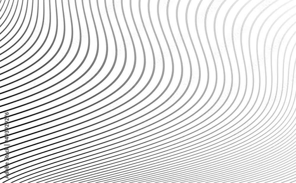 Poster abstract geometric perspective vertical lines white and gray gradient color background.