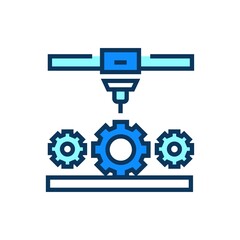Fototapeta premium 3d printing icon. Industry vector illustration.