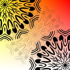 Abstract geometry of modern art. Mystical eastern mandala. floral kaleidoscope traditional design.