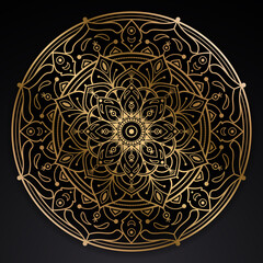 Vector golden mandala. 