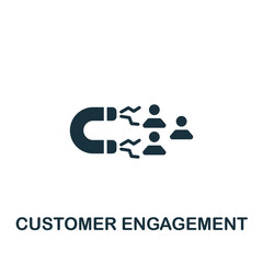 Customer Engagement icon. Monochrome simple icon for templates, web design and infographics