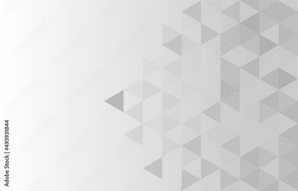 Poster white and gray gradient background. geometric style. mesh of triangles. mosaic template for your des