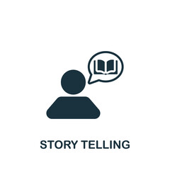 Story Telling icon. Monochrome simple icon for templates, web design and infographics