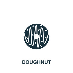 Doughnut icon. Monochrome simple icon for templates, web design and infographics
