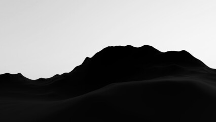 Landscape. Abstract illustration. Minimal modern concept. Black and white