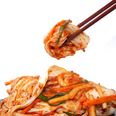 kimchi with Chopsticks, korean food