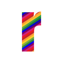 Small Letter r Rainbow Style. Modern Dynamic Colorful Alphabet r Vector Illustration. EPS 10