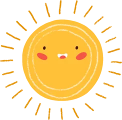  Happy Cute Funny Sun Childish Doodle Illustration © Good Studio