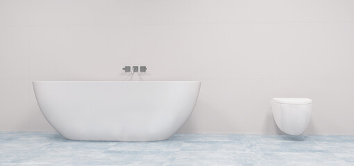 Fototapeta na wymiar modern minimalist bathroom interior