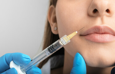 Woman and  beauty injections